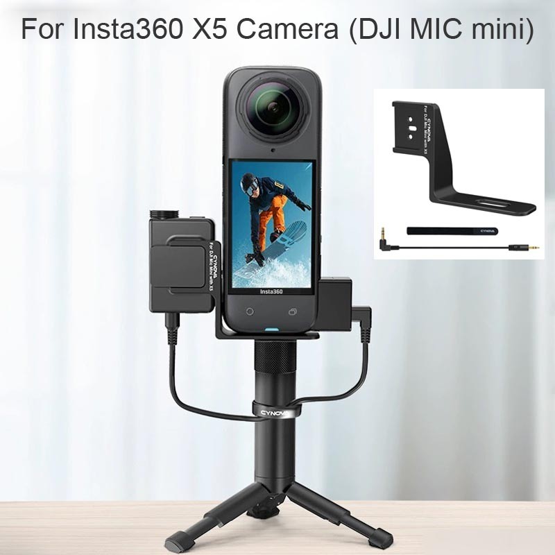 For Insta360 X5 Camera Microphone Mount DJI MIC mini Adapter Audio Accessories