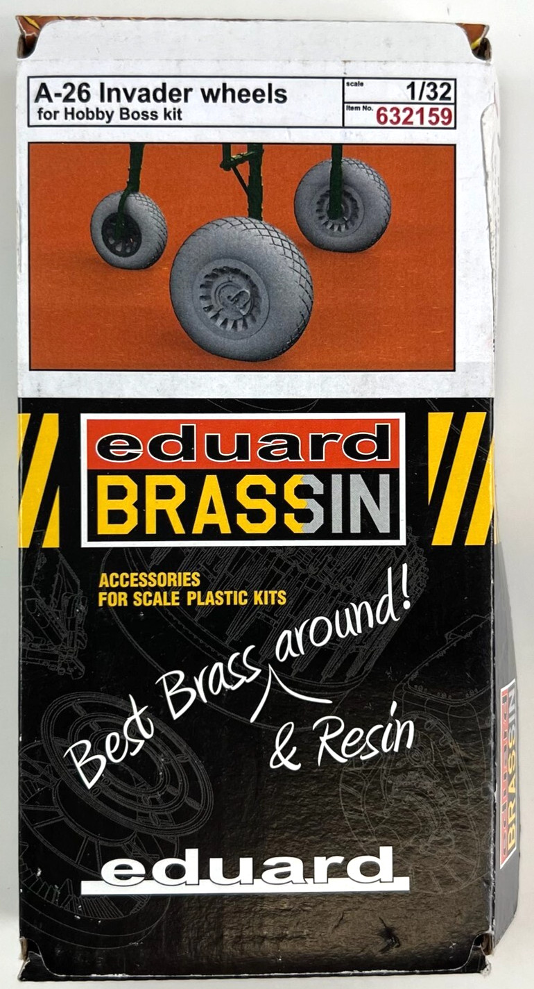 Eduard Brassin 632159 1:32 A-26 Invader Wheels (for Hobby Boss Kit) New
