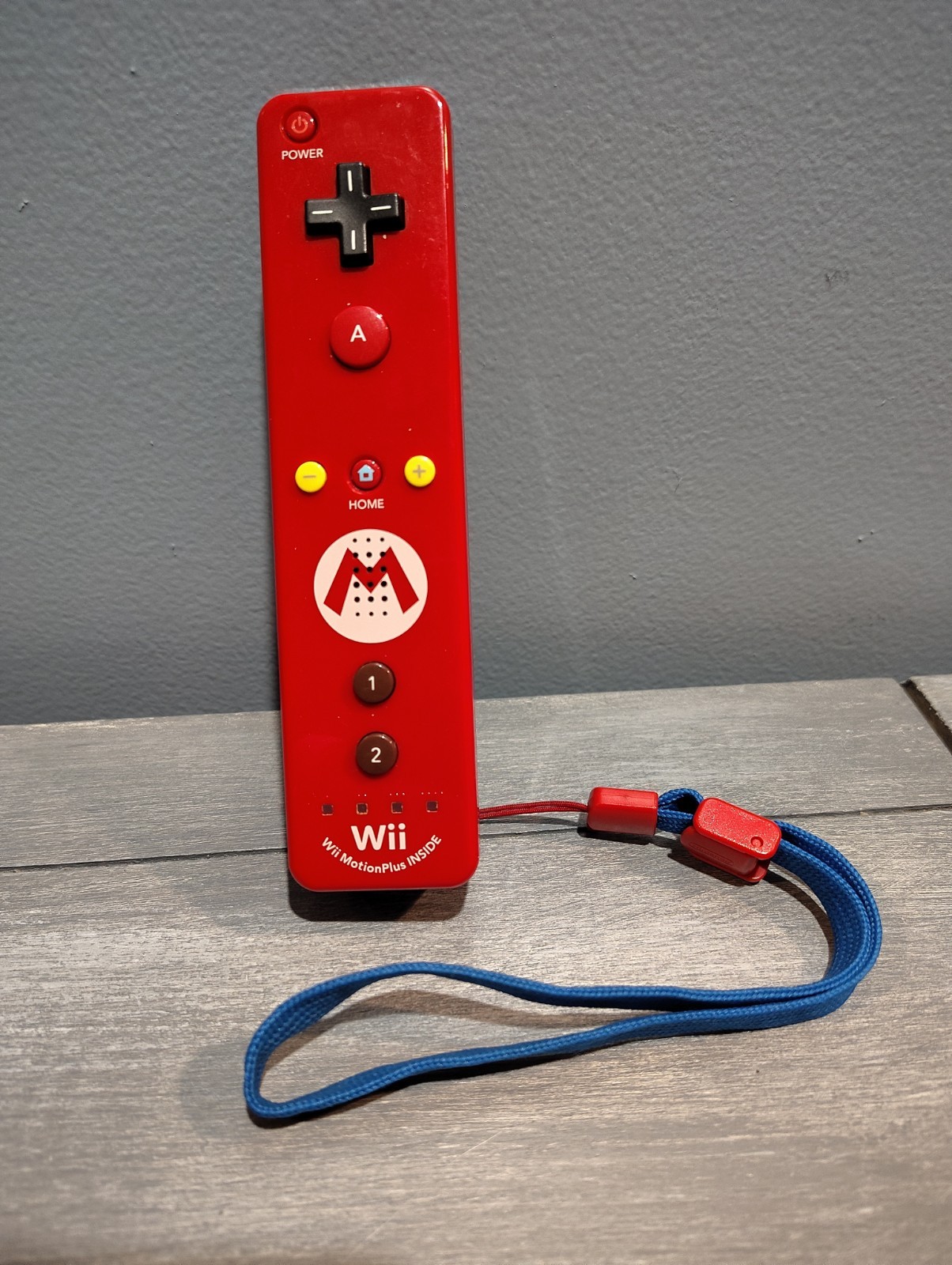 Official Wii Remote MARIO Red Nintendo Motion Plus OEM Controller Tested Working