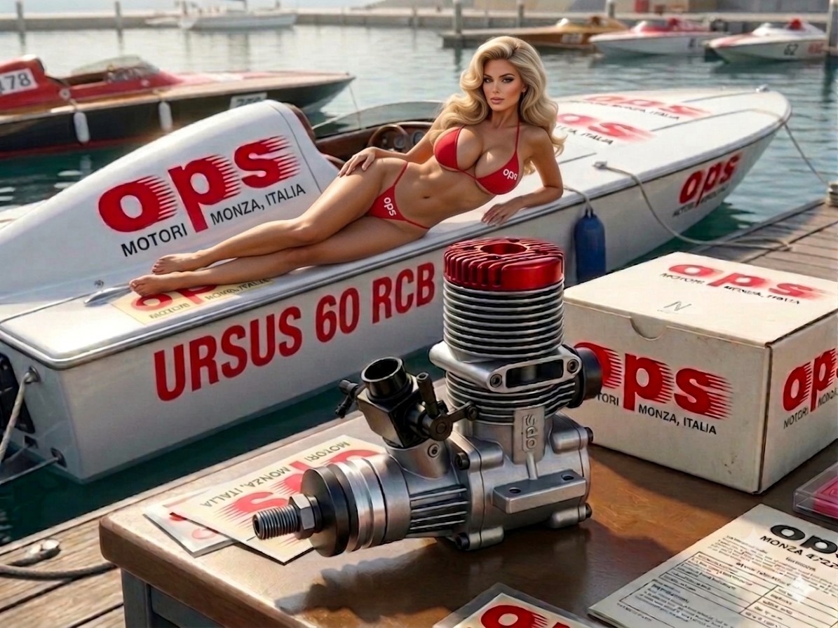 OPS 60 URSUS RCB Marine Engine - Vintage 10cc - PERRY Carb, Marine - New (NOS)