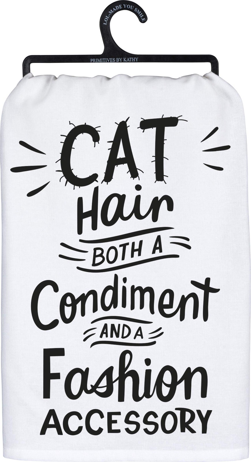 PBK Cat Hair Both Condiment & A Fashion Accessory Cotton Dish Towel 28x28