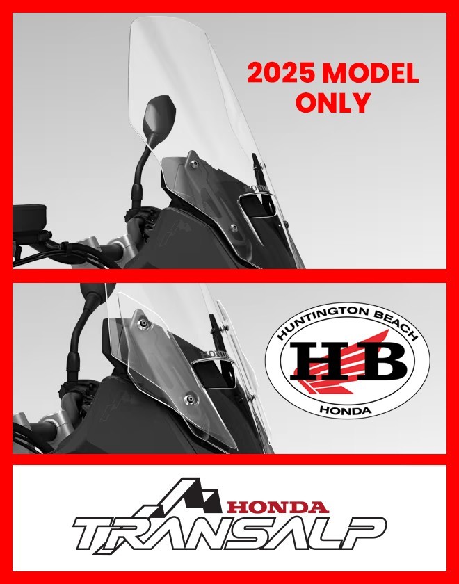 HONDA OEM TALL WINDSCREEN & DEFLECTORS FOR 2025 XL750 TRANSALP 08R71-MLC-D30