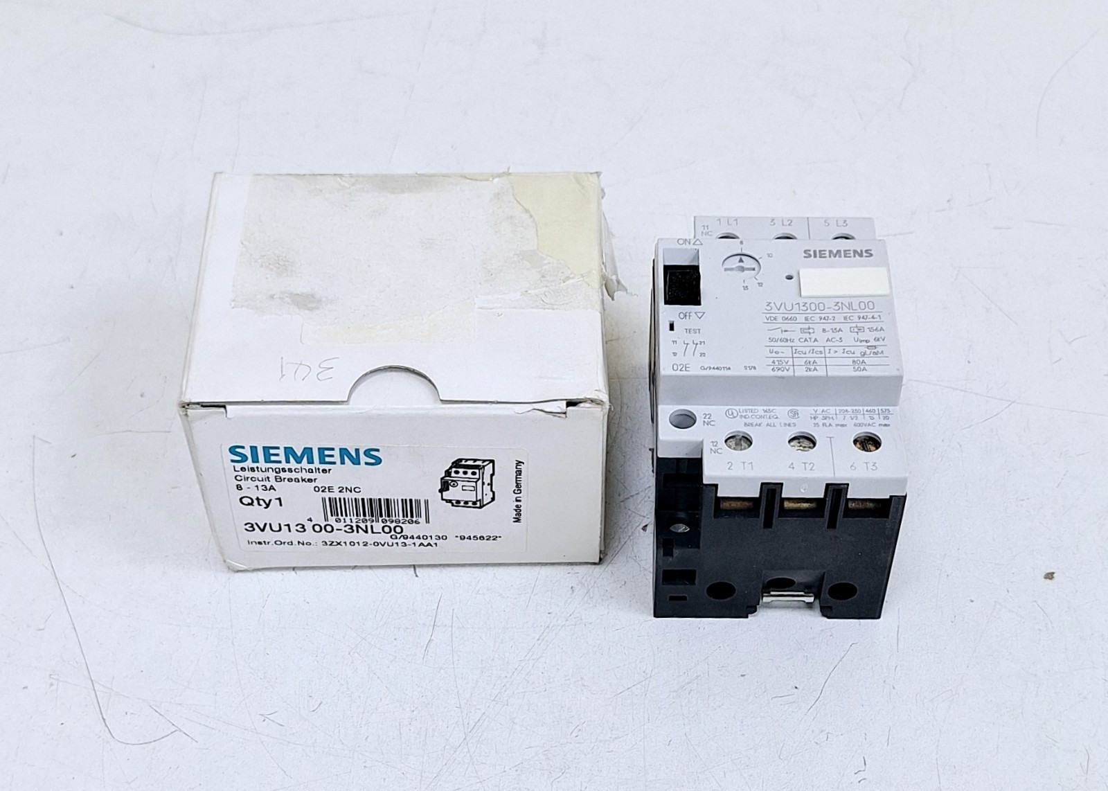 Siemens 3VU1300-3NL00 Circuit Breaker 8-13A