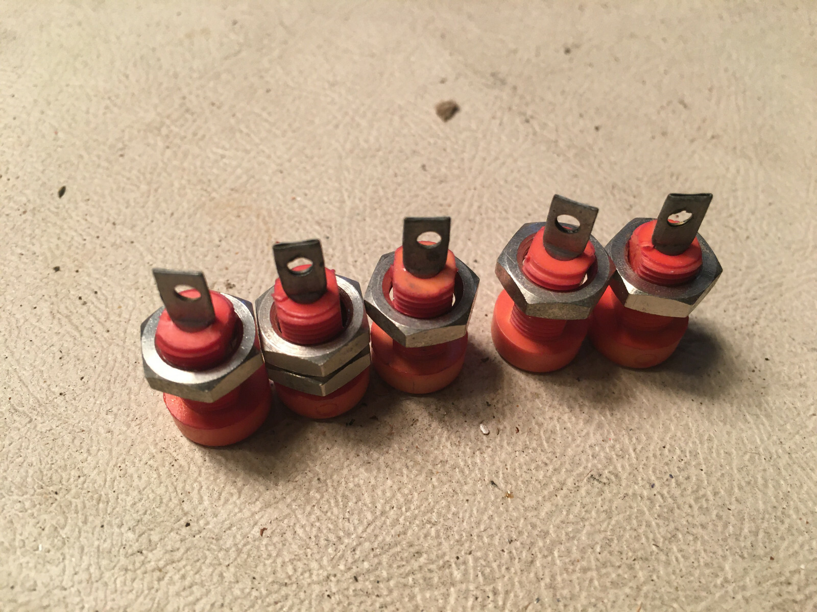 5 Pomona Electronics Panel Mount Banana Jack, New, Orange