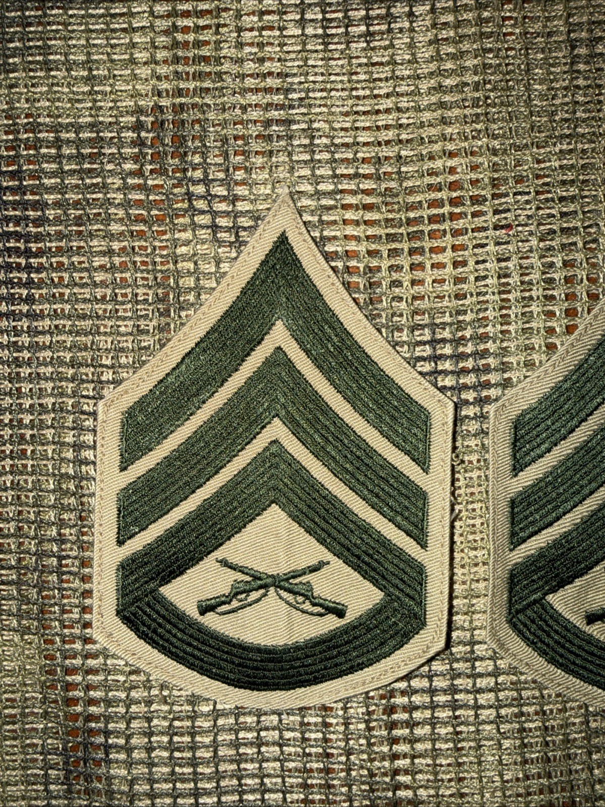 USMC Marine Corp Staff Sergeant E-6 Patch Shoulder Sleeve Insignia Pair