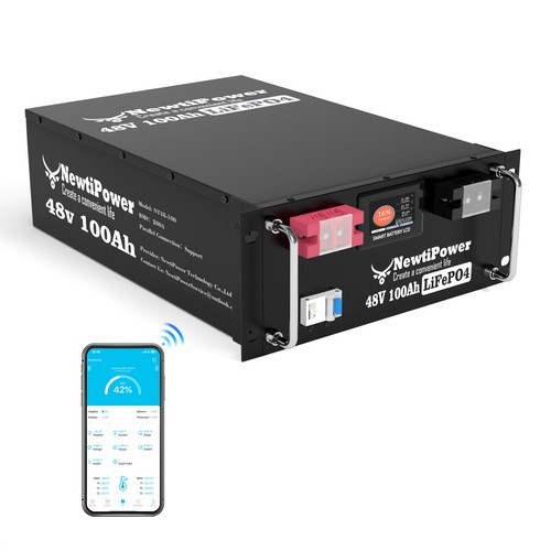 Newtipower 48V 100Ah 5120Wh LiFePO4 Battery Server Rack Energy Storage Backup
