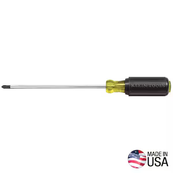 Klein Tools 603-10 #2 Phillips-Tip Screwdriver with 10" Round-Shank Made in USA!