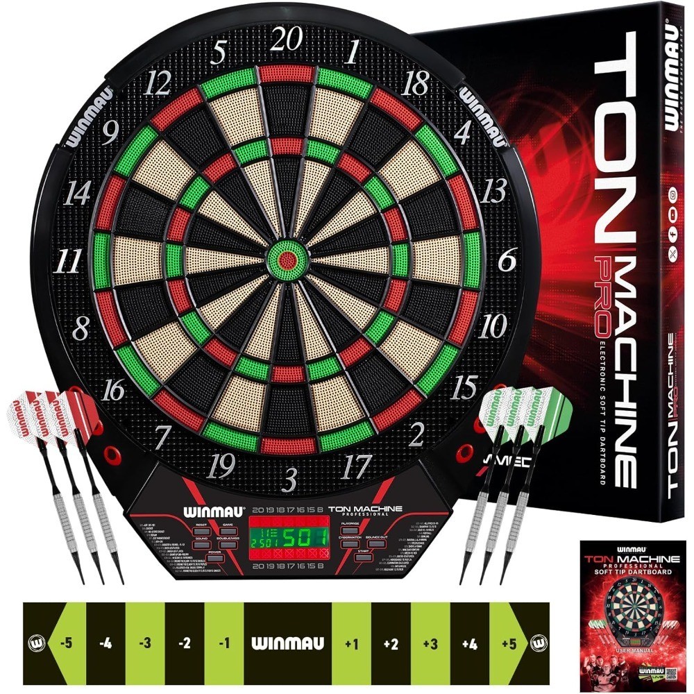 Electronic Soft Tip Dart Board Set with 90+ Games, Digital Scoreboard for 8