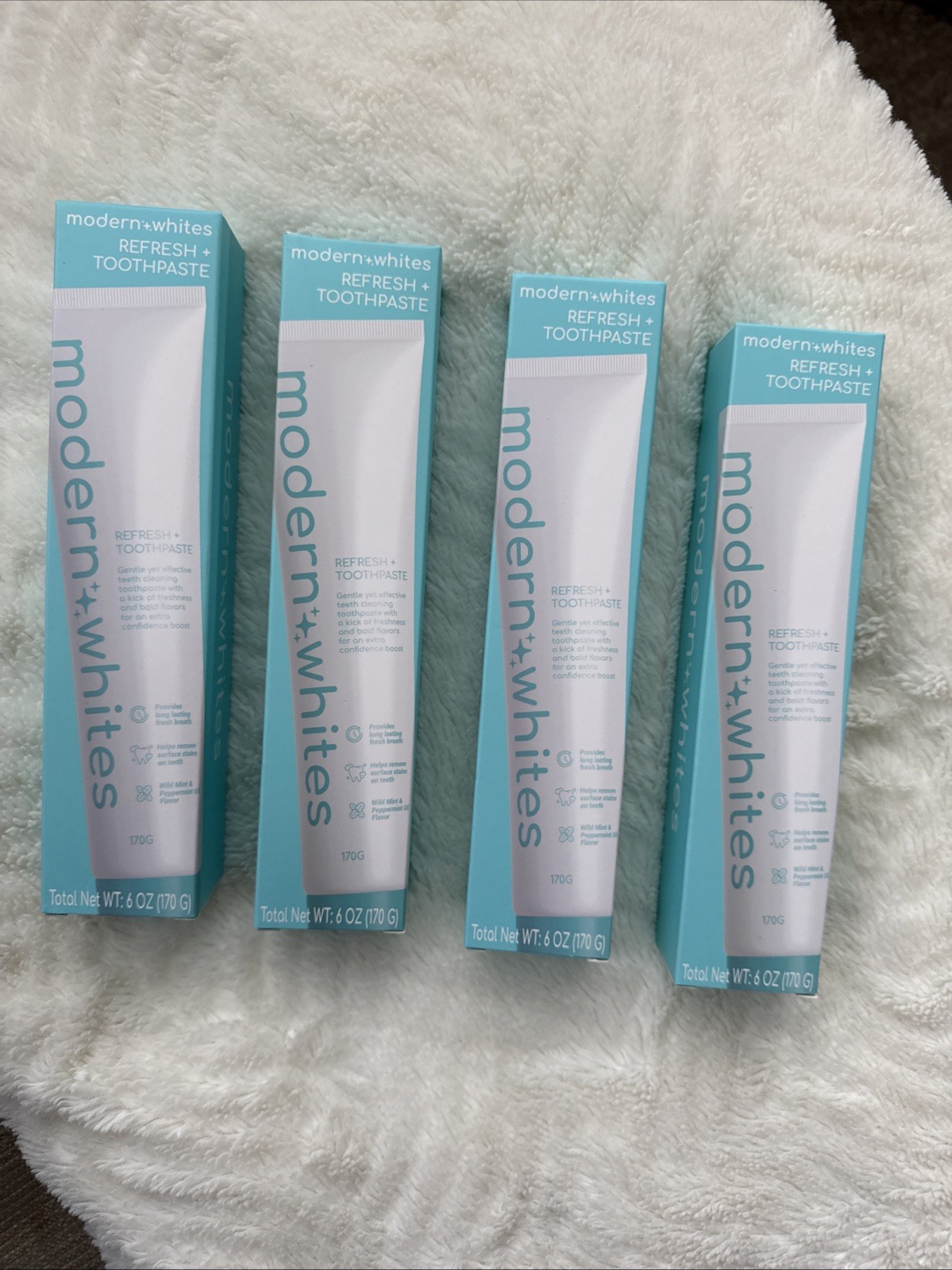 MODERN WHITES REFRESH WILD MINT PEPPERMINT TOOTHPASTE REMOVES TEETH STAINS 4pack
