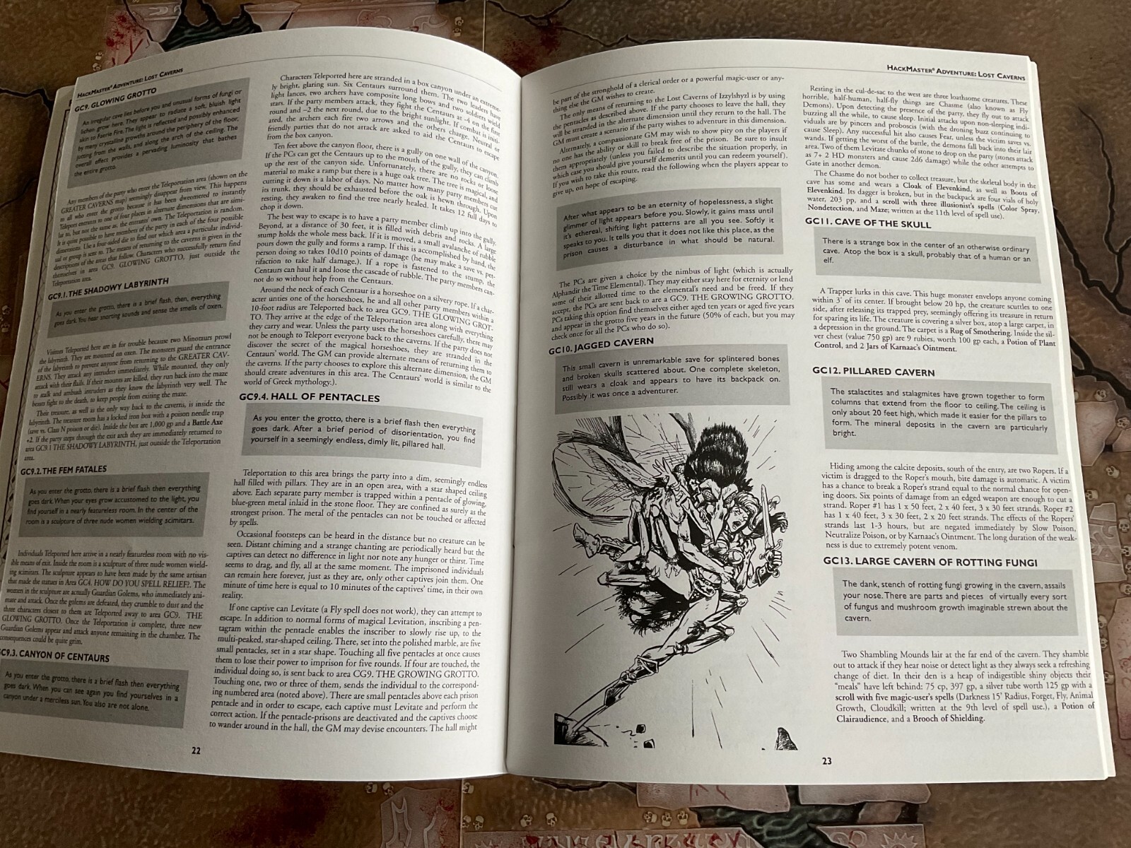 HackMaster rpg 4th edition S4: LOST CAVERNS adventure fantasy roleplaying