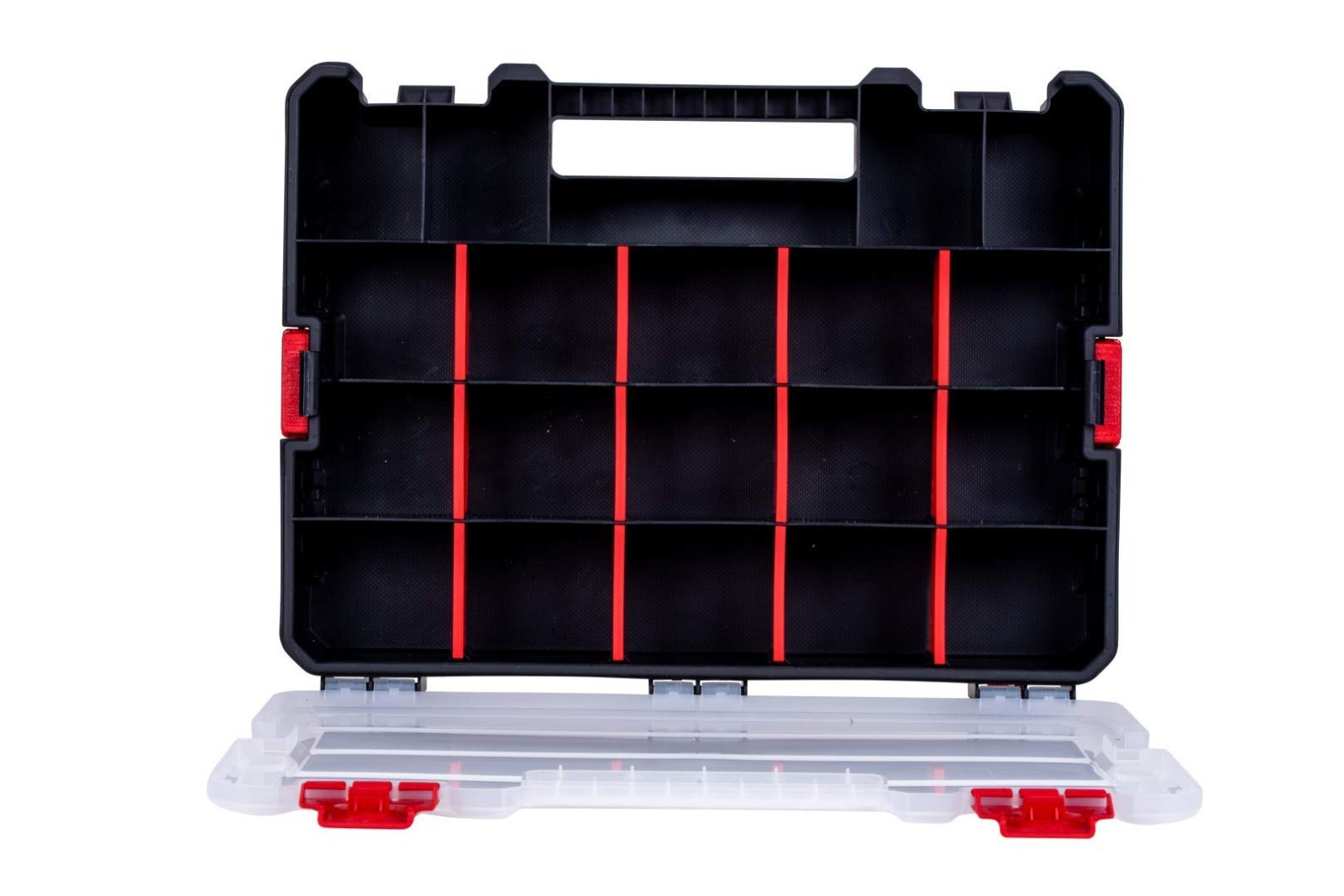 2-Pack Stackable Small Parts Organizer Box with 20 Compartments & Dividers - Har