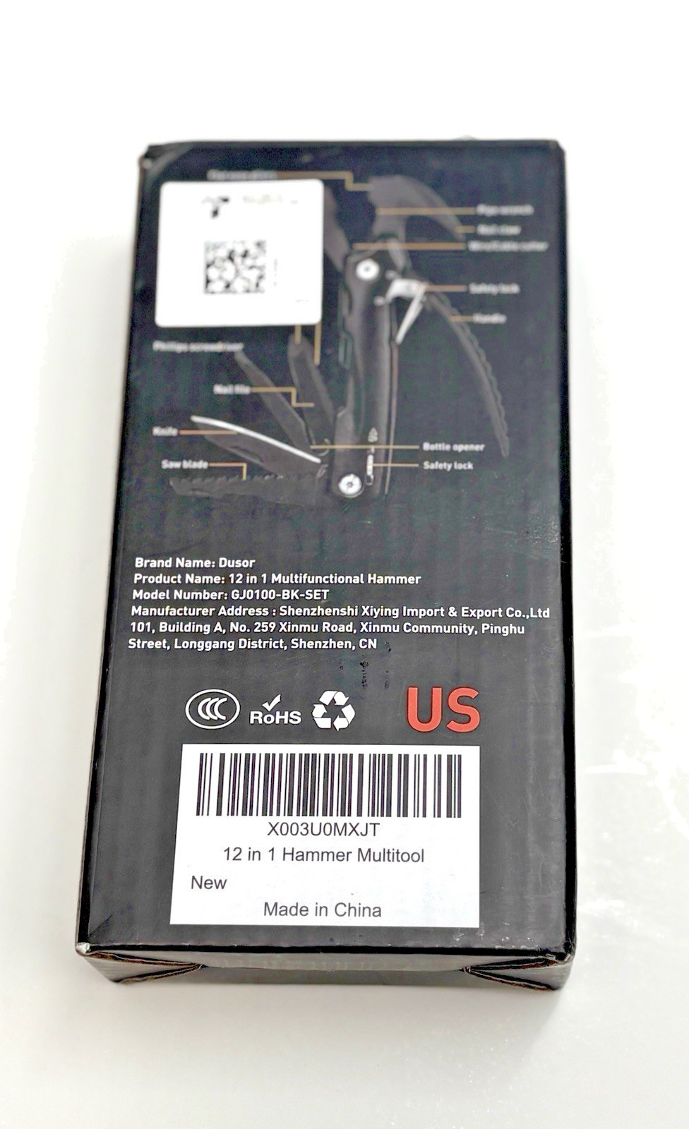 Dusor Hammer 12 Multi-Tools in 1with Case