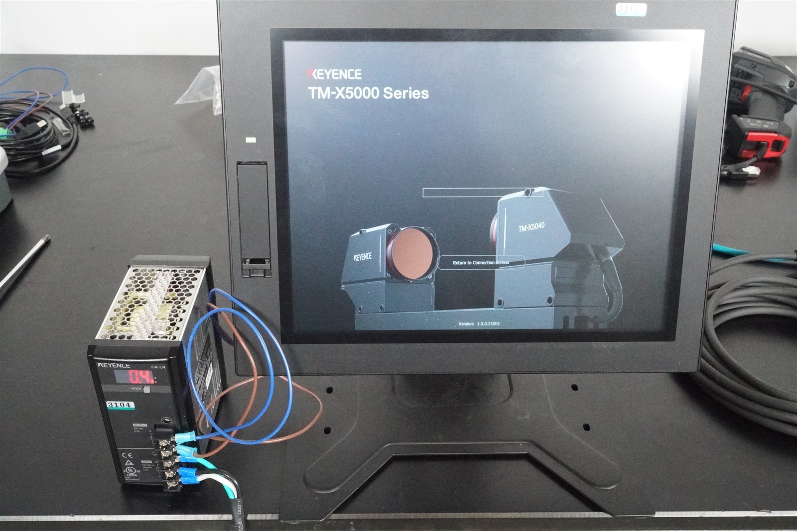 Keyence TM-MP120 12" Dedicated Monitor with Keyence OP-87262 Stand