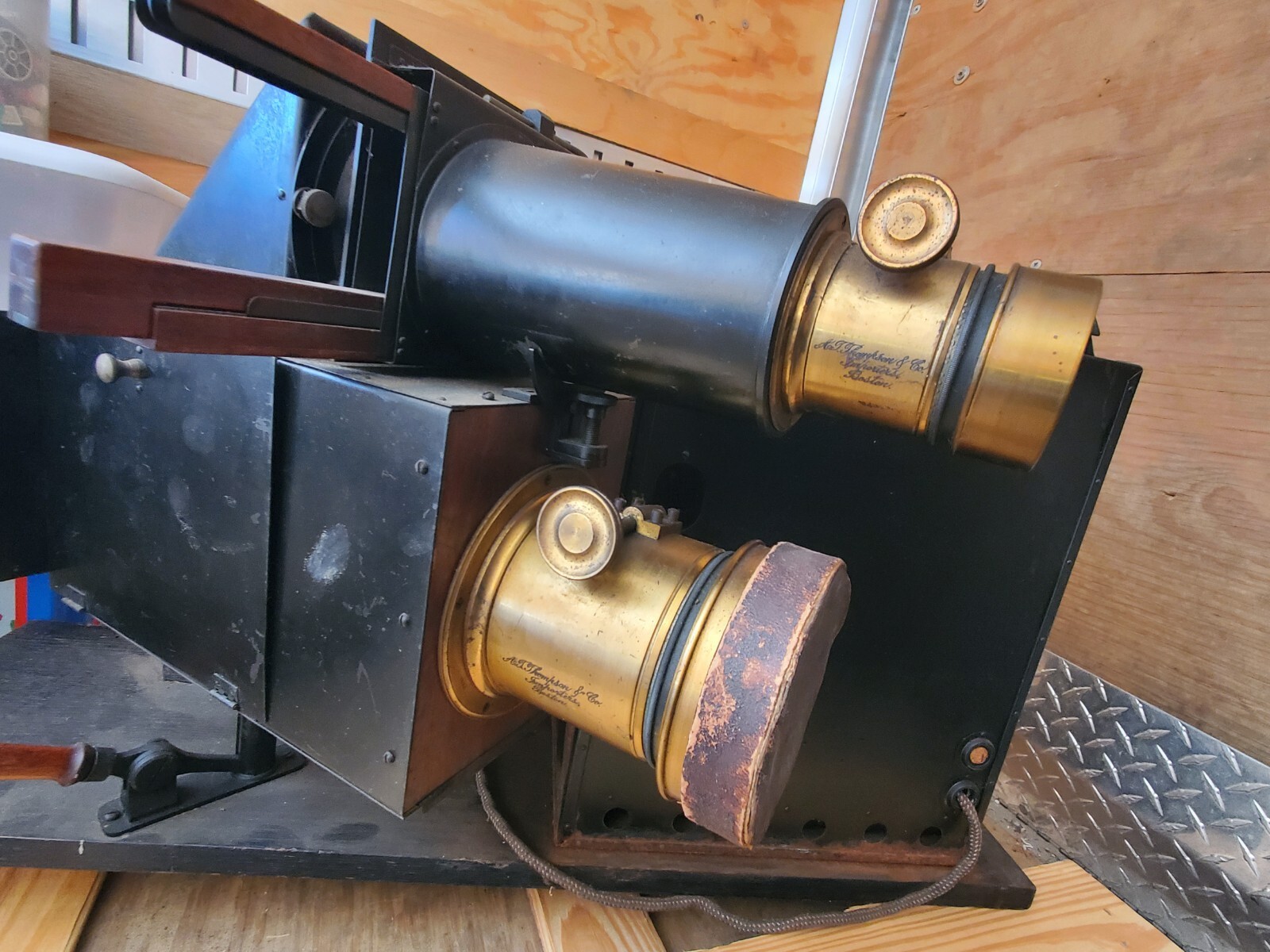 Vintage Reflectoscope Model G Projector Machine 1905 A.T. Thompson Boston MA