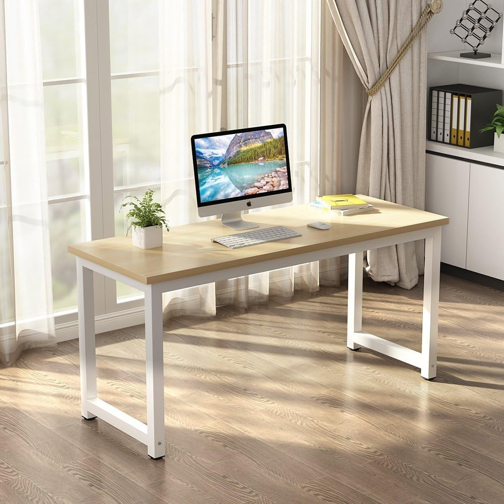 Spacious 63" Walnut Computer Desk for Home Office & Study Workstation