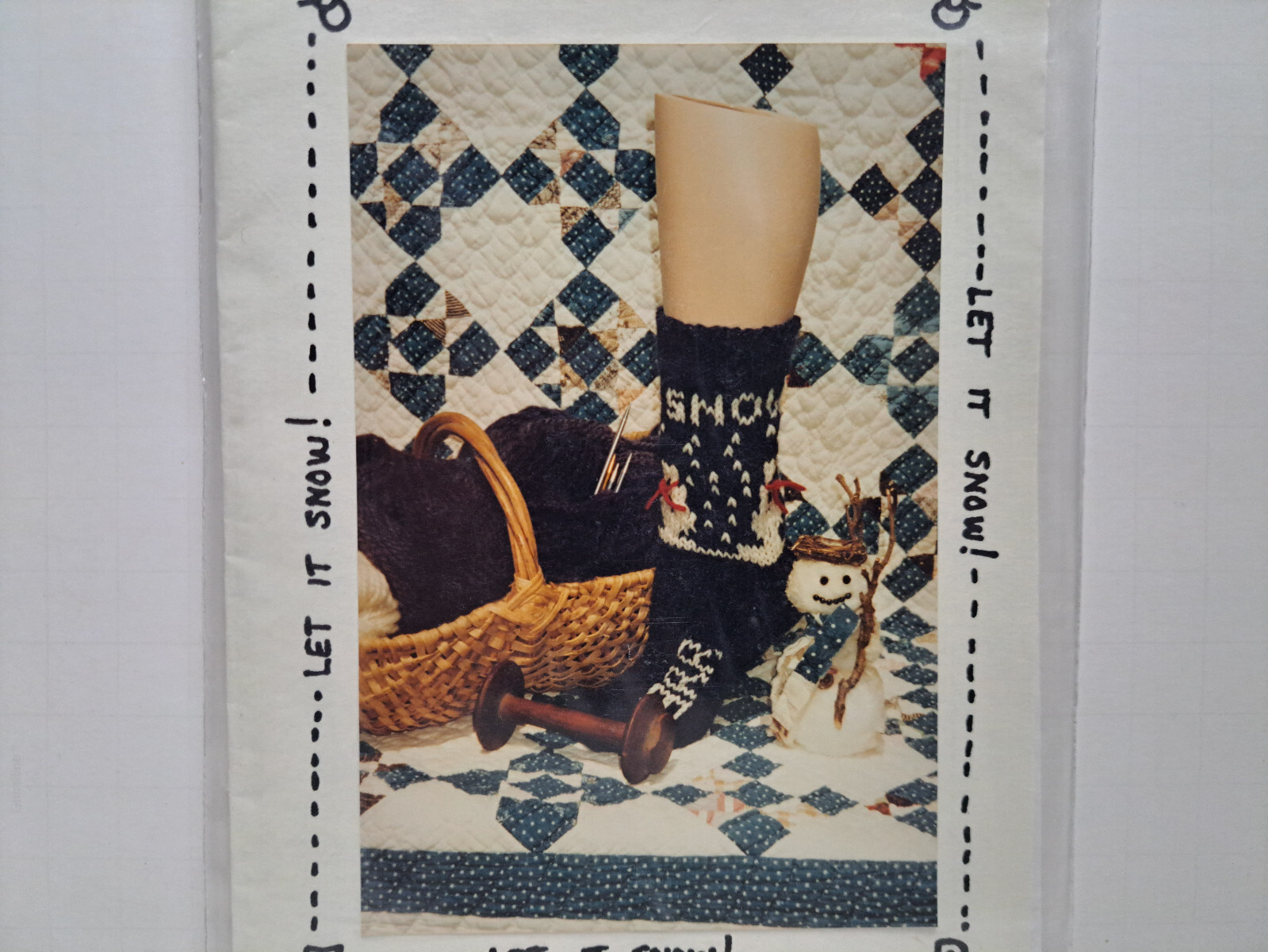Coy's Country Crafts Quilt Pattern - Snowman Socks (One Size) - Uncut