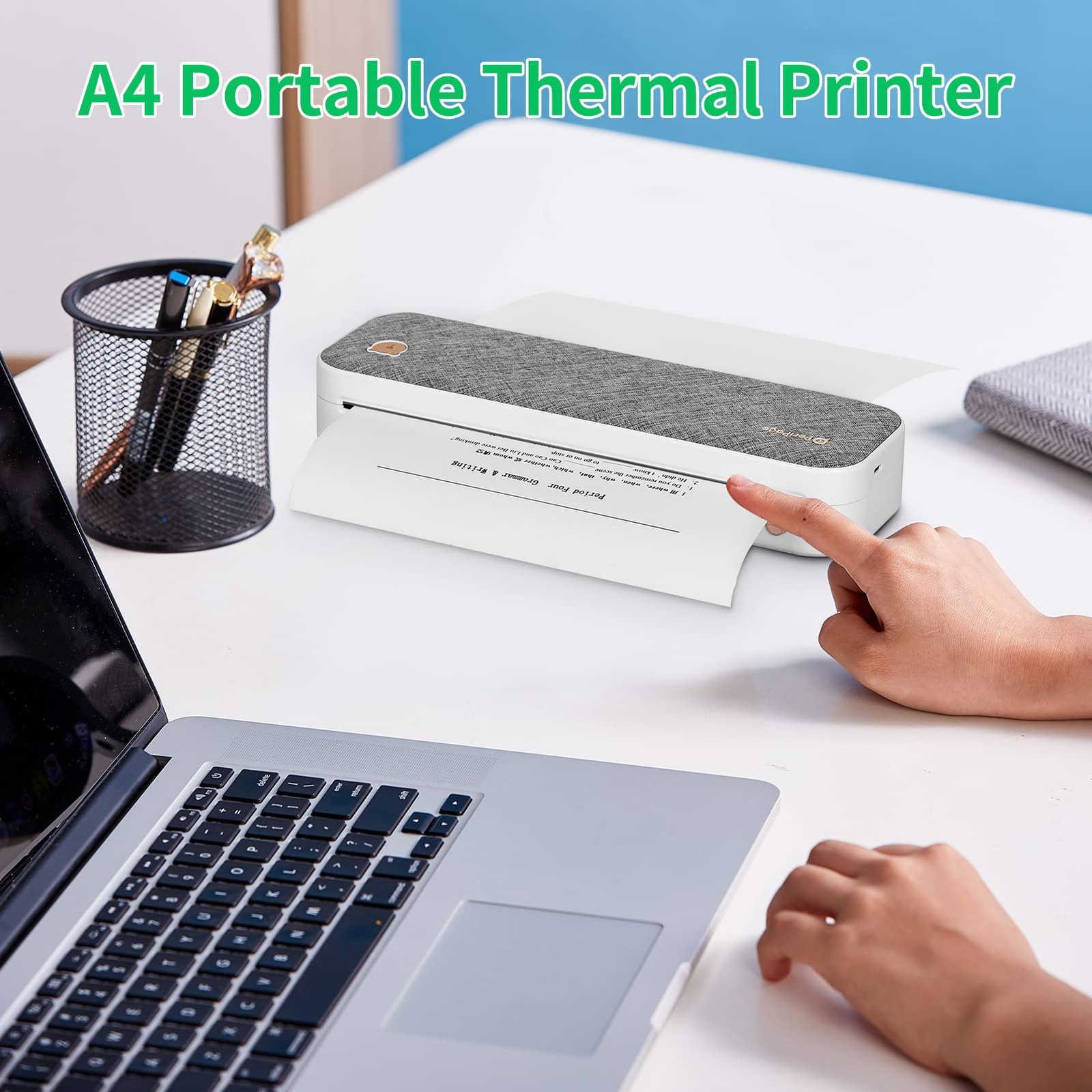 PENCHEN Original PeriPage A4 Paper Printer Direct Thermal Transfer Sky Grey