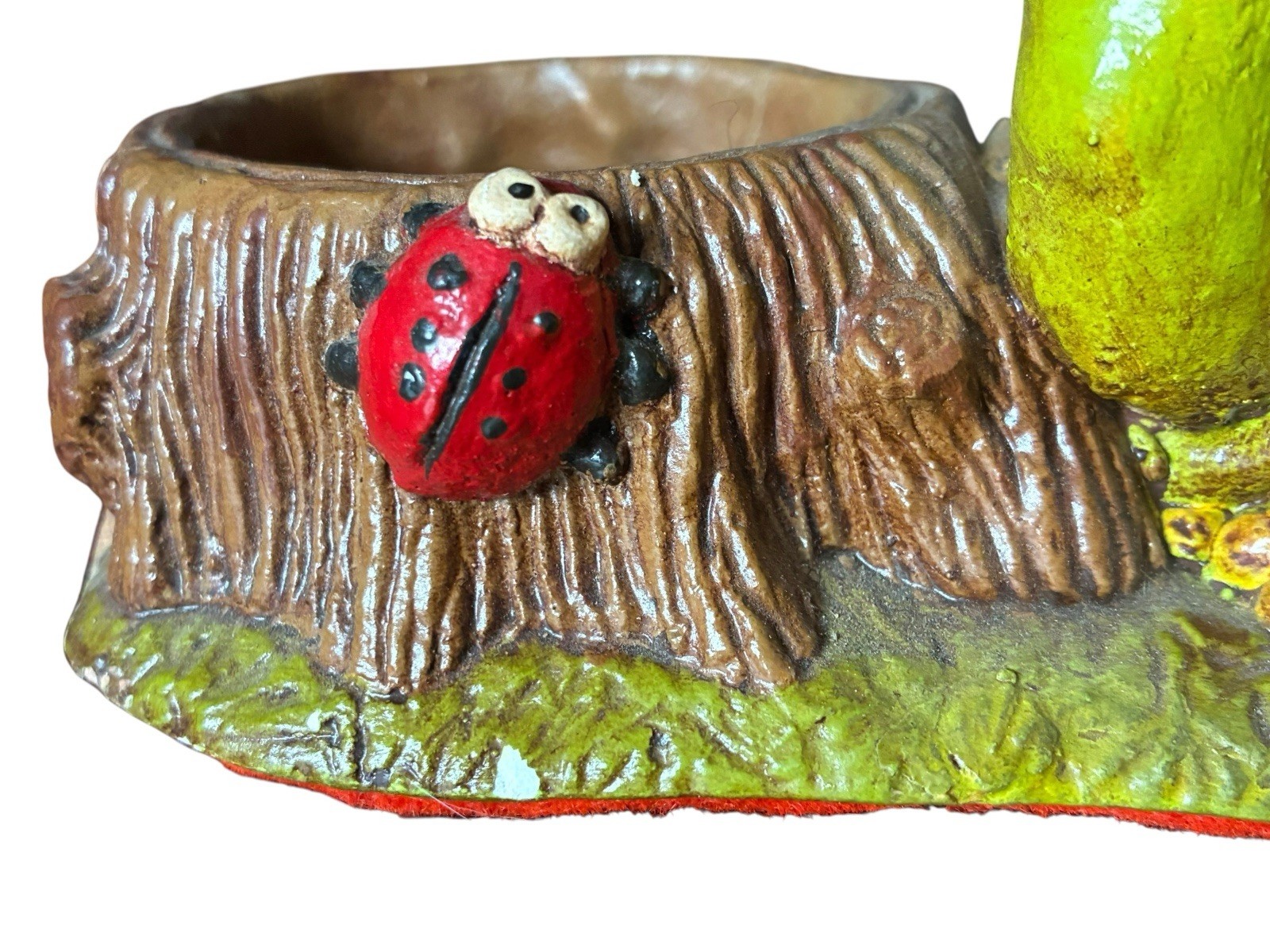 Vintage Turtle Ladybug Hand painted Candle Votive Retro