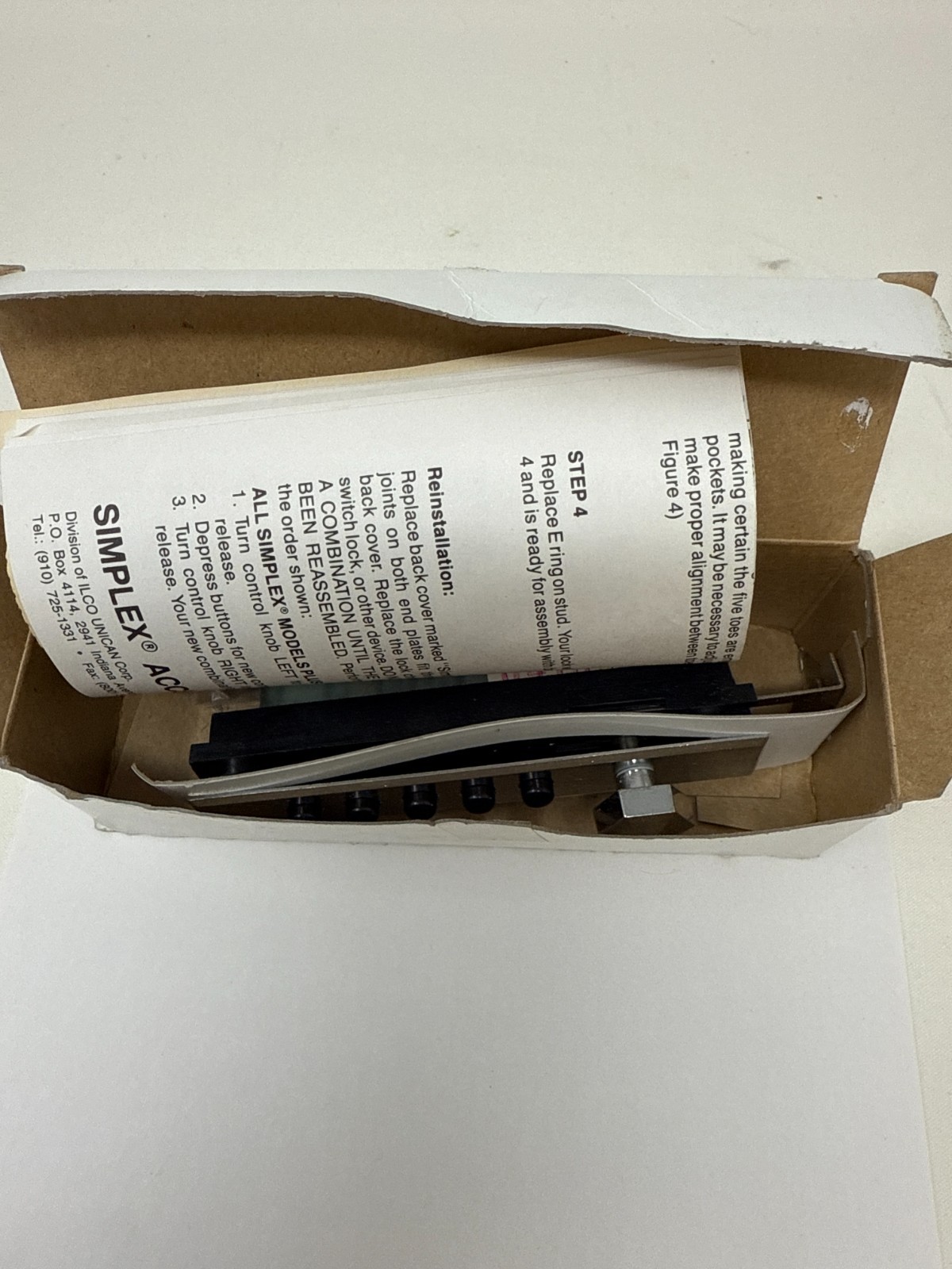 Simplex Access Controls 97824-26D-41 Satin Chrome -Cabinet Lock NOS