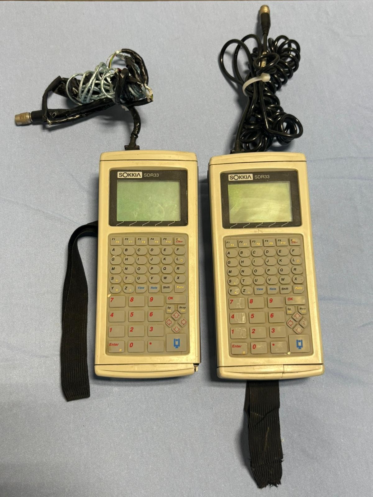 2x Symbol Tech Sokkia SDR33 Total Station Survey Data Collector 3300-CMDHRPE-004