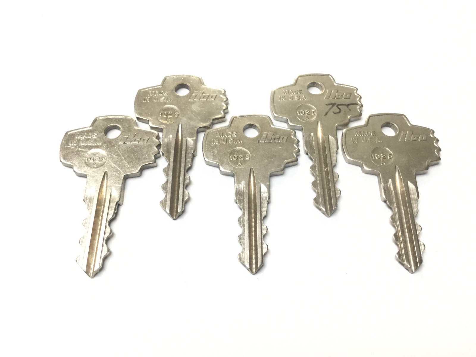 Ilco 1025A Keys, Set of 5 - Locksmith