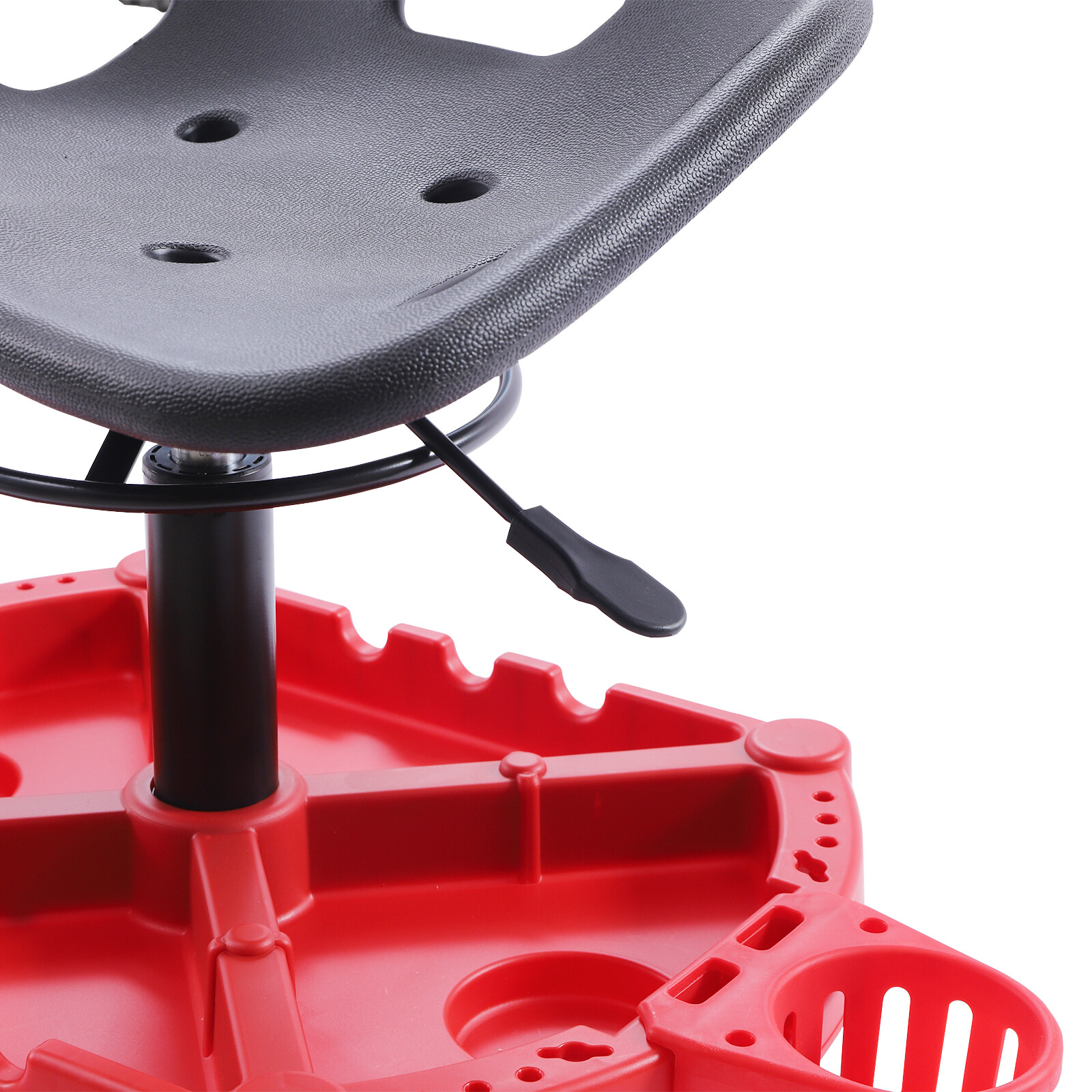 Adjustable Garage Shop Stool Rolling Work Stool Mechanic Work Seat With Casters
