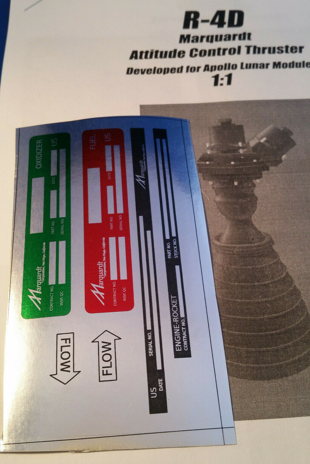 R-4D decal sheet only, 1:1 Scale