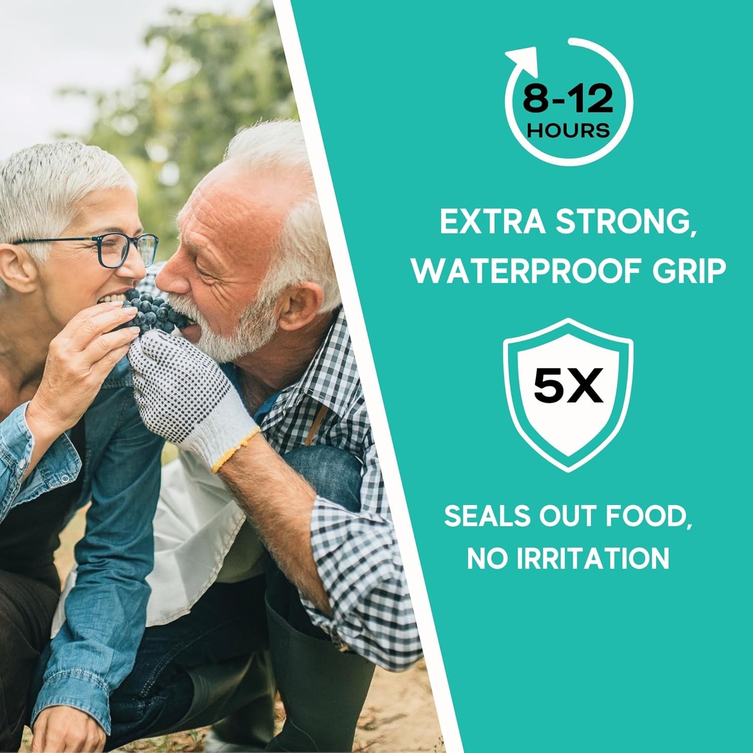 Extra Strong Denture Adhesive Cream, 12 Hour Hold 2 Pack, Clear/Transparent
