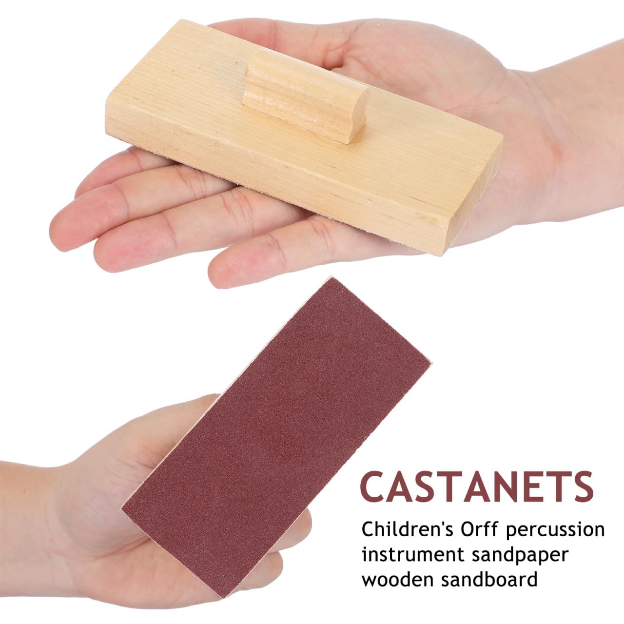 5 Pairs Wooden Soundboard Musical Instruments Percussion Toy Sand Block Music...
