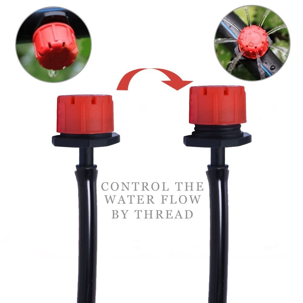 Adjustable 360° Drip Irrigation Drippers - 100 Pcs for Efficient Plant Watering