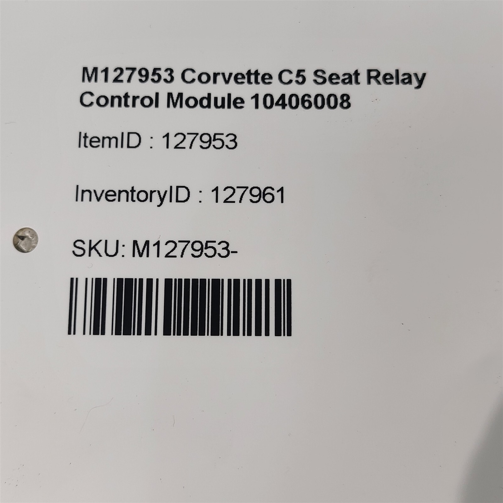 97-04 Corvette C5 Seat Relay Control Module 10406008 M127953