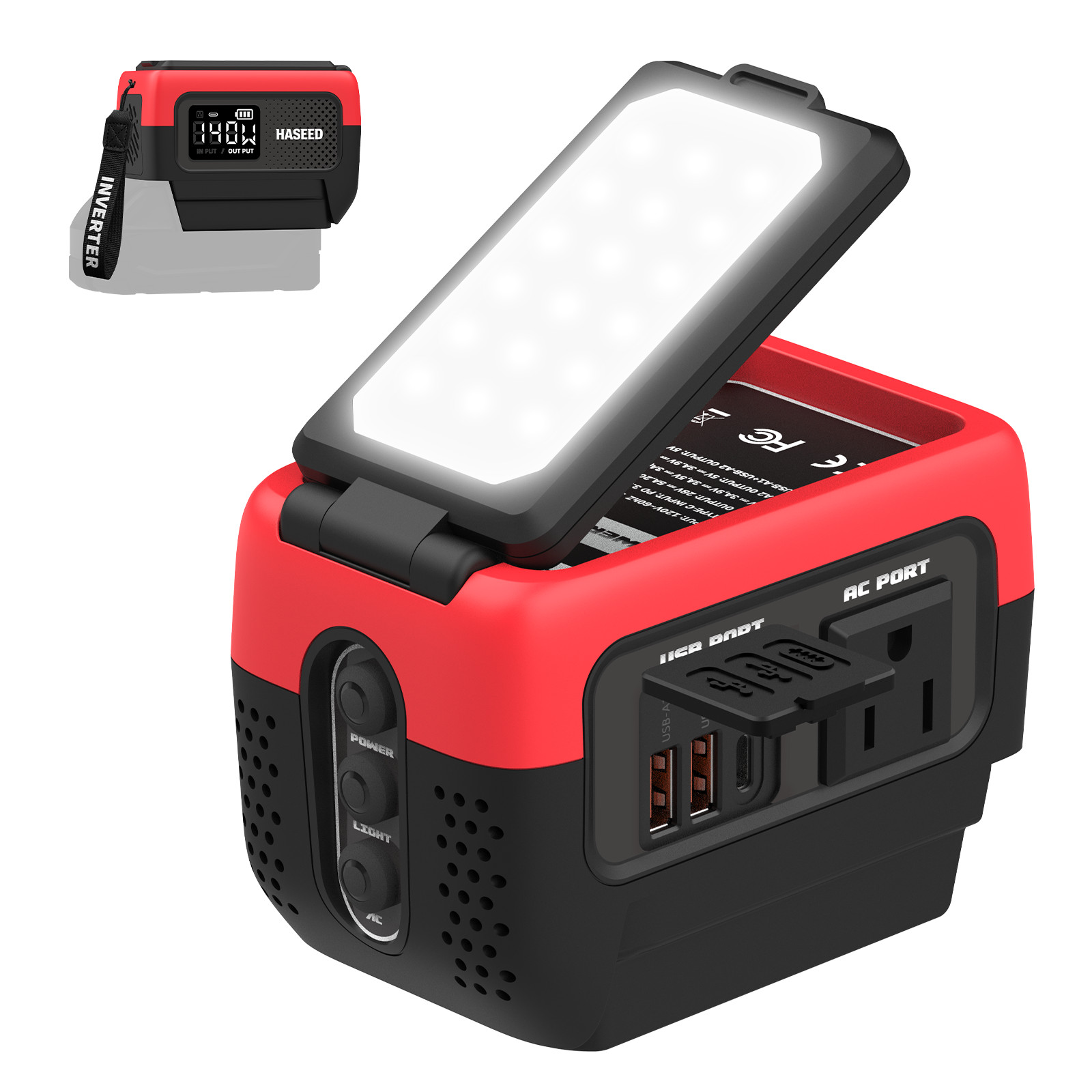 240W Pure Sine Wave Inverter for Milwauk 18V Battery AC Outlet PD Camping Power