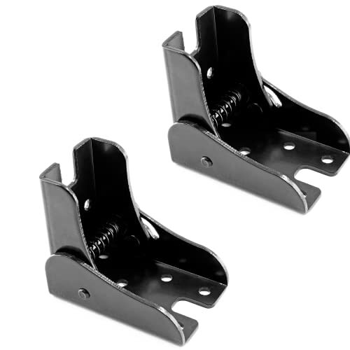 2 Pack Folding Table Leg Brackets Black Foldable Self-Locking Hinge