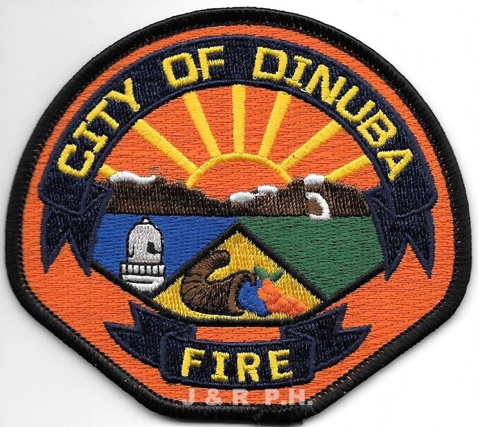 City of Dinuba  Fire, California (4" x 3.5" size) fire patch