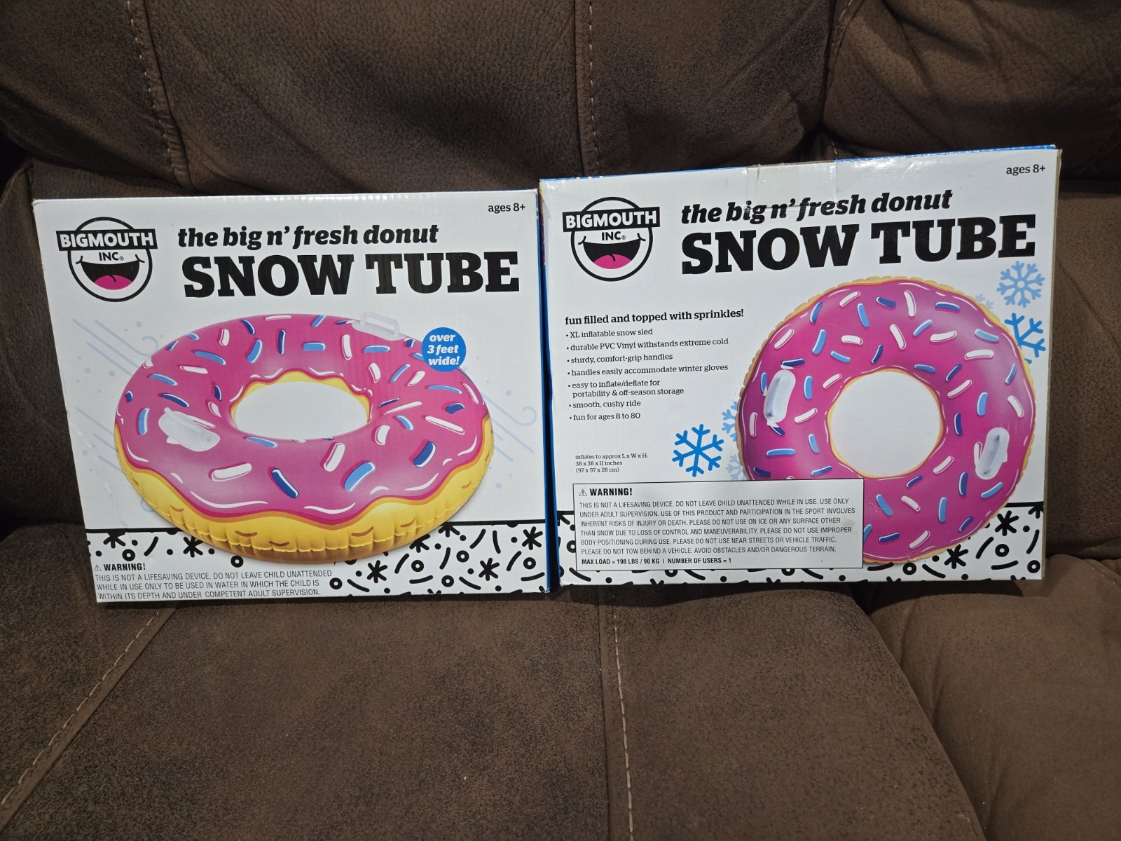 inflatable doughnut snow tube or pool float