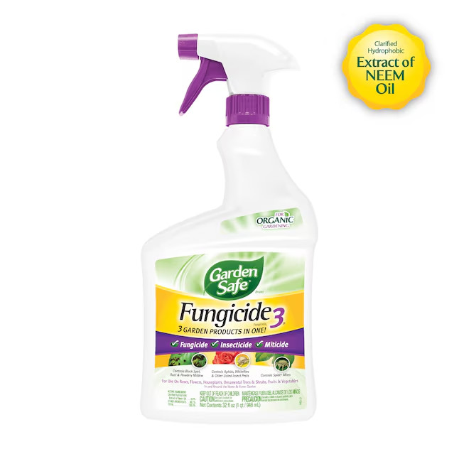 Garden Safe Fungicide, 32 oz. 3-in-1 Organic Gardening Insecticide