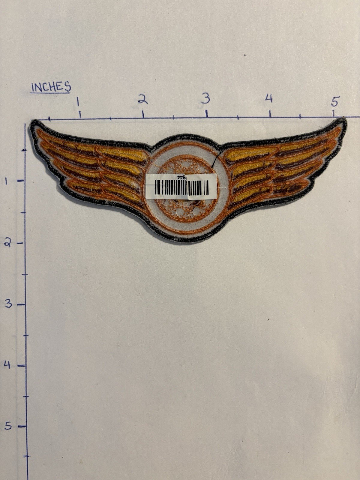 Gold - Department Wings & Wheel Motorcycle Patch