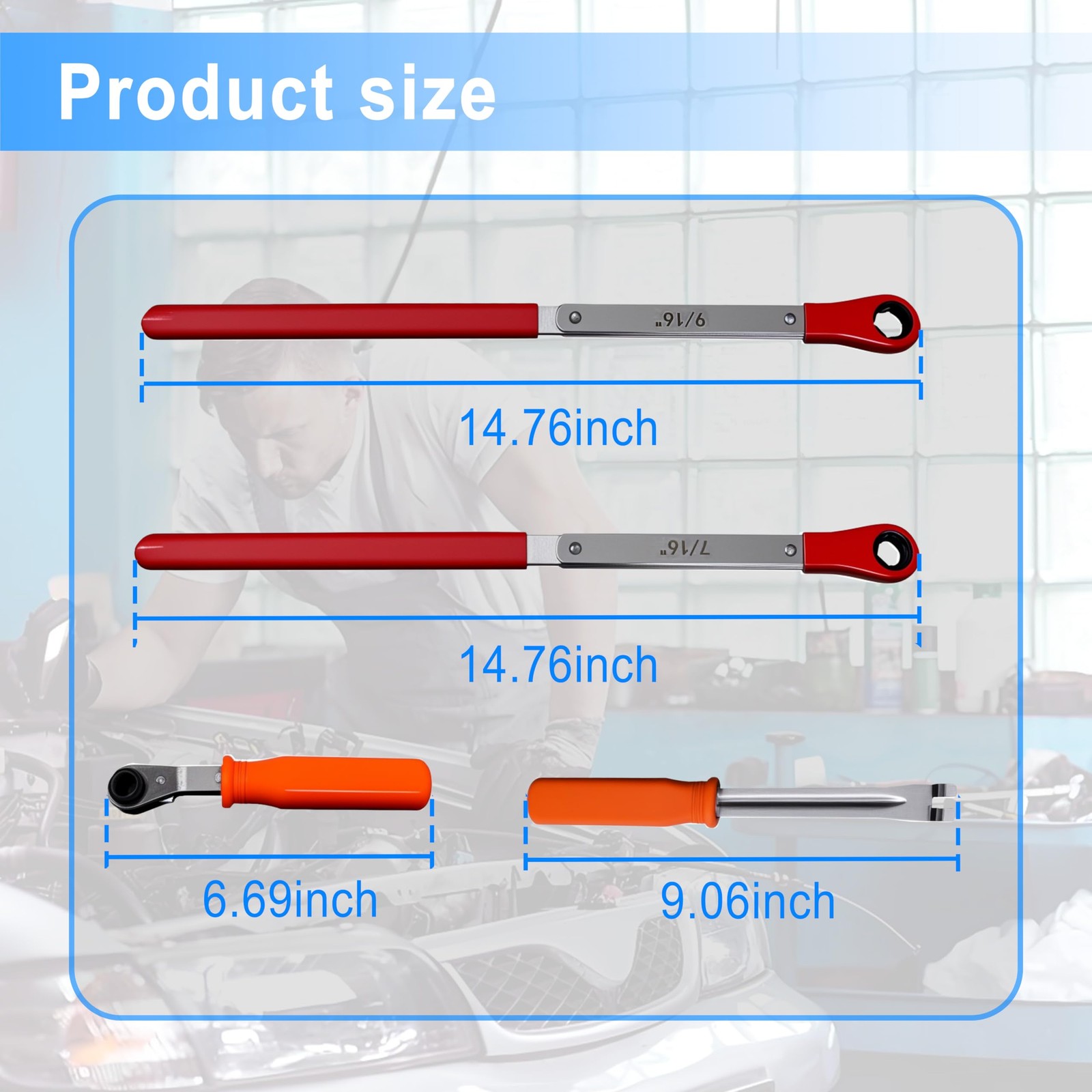 JAVENYIMAN 4Pcs/Set Automatic Slack Adjuster Release Tool Wrench Fork End...
