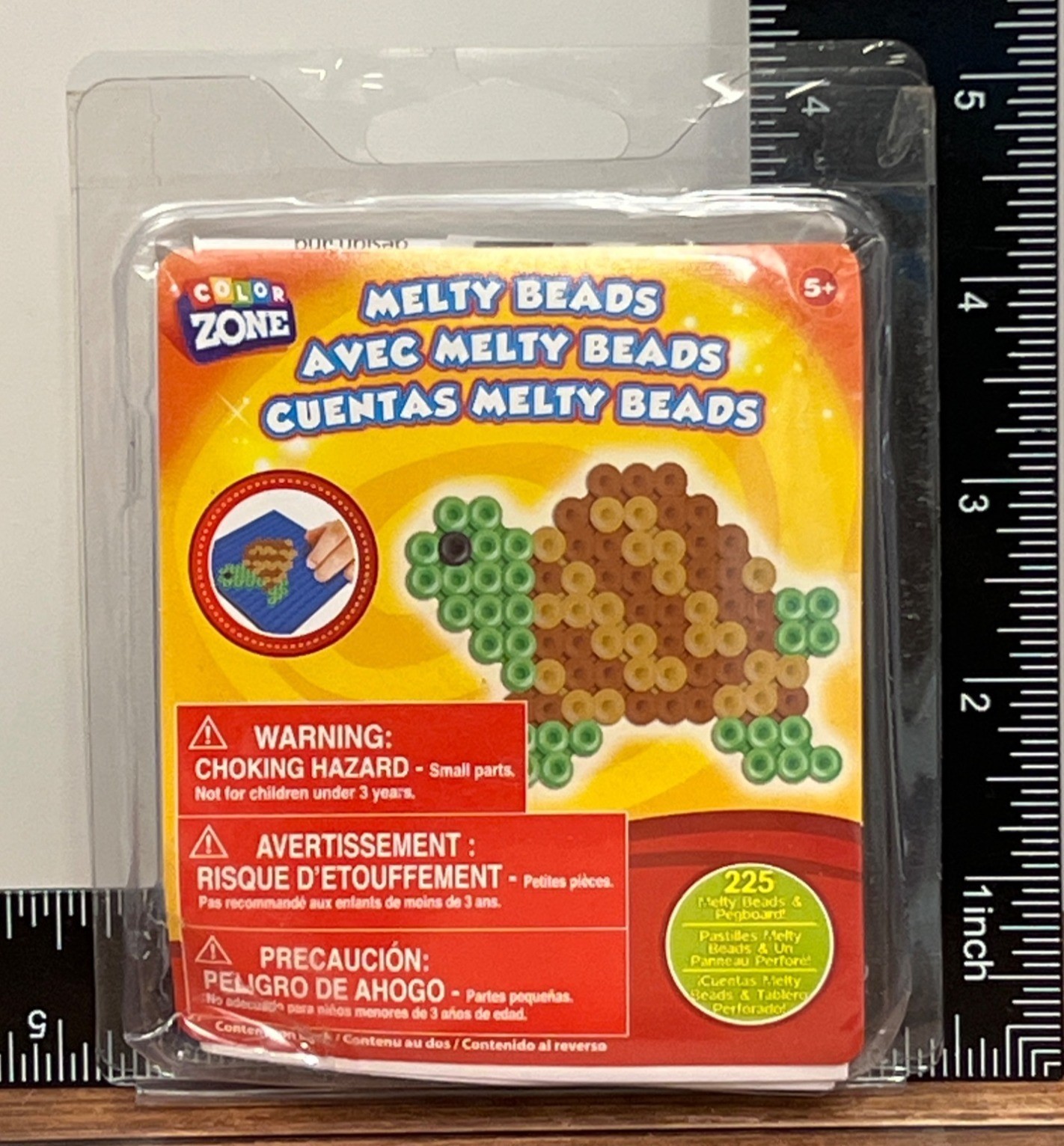 Color Zone Melty Beads Craft Kit 225 Pieces For Ages 5+ 26475 TURTLE