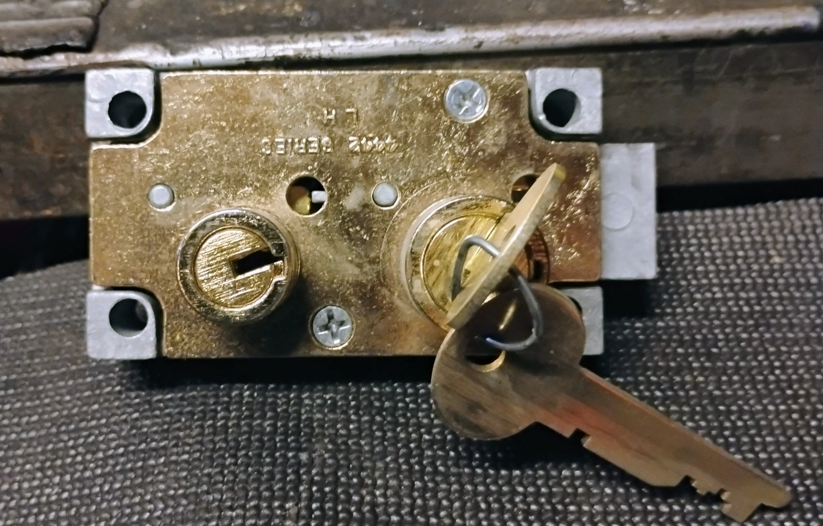 S&G 4442 LH  safe deposit lock new in box simulated brass.