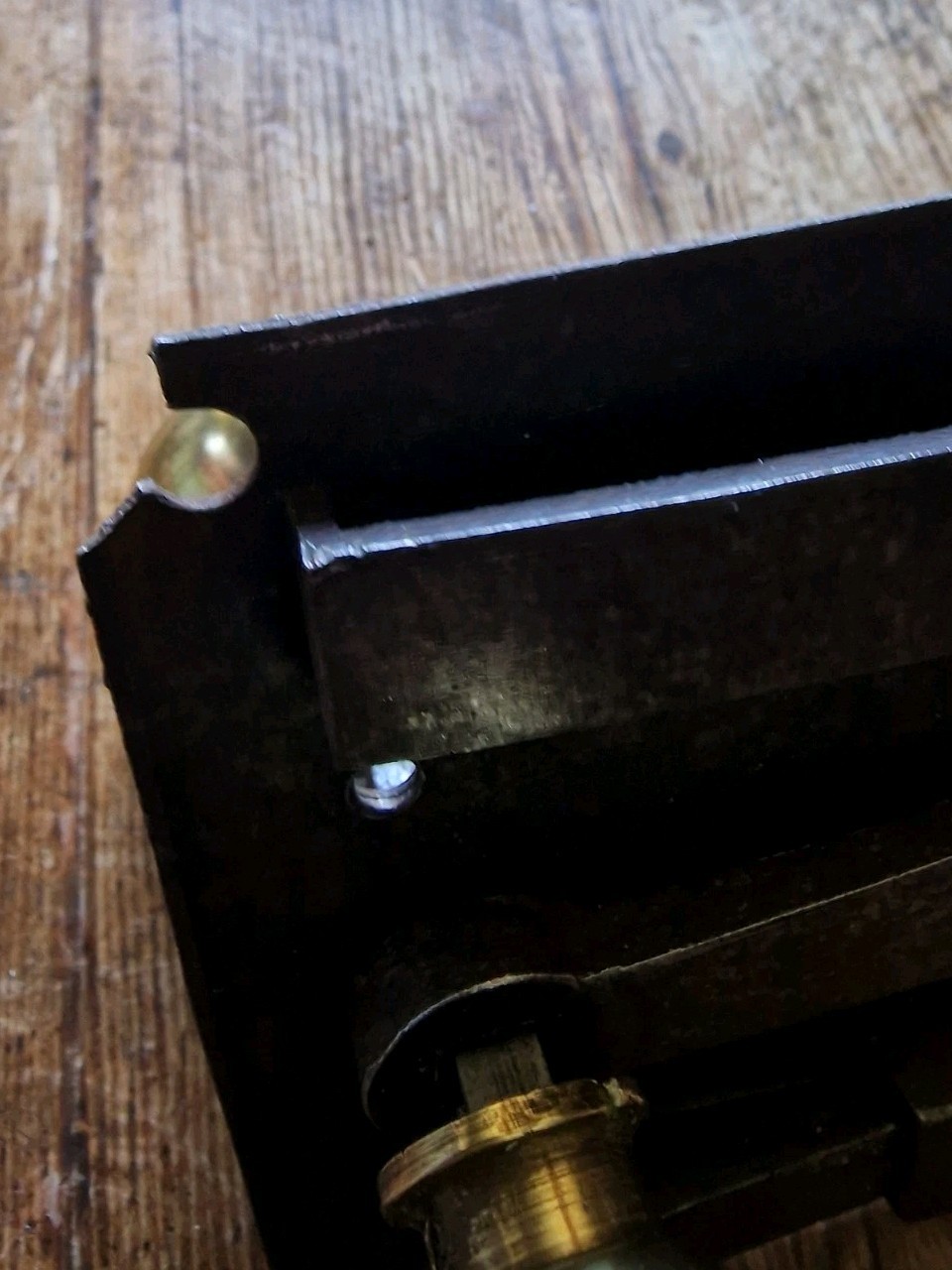 Restored Antique 18th Century Georgian Skeleton Lock, Knobs & Keep. c1760