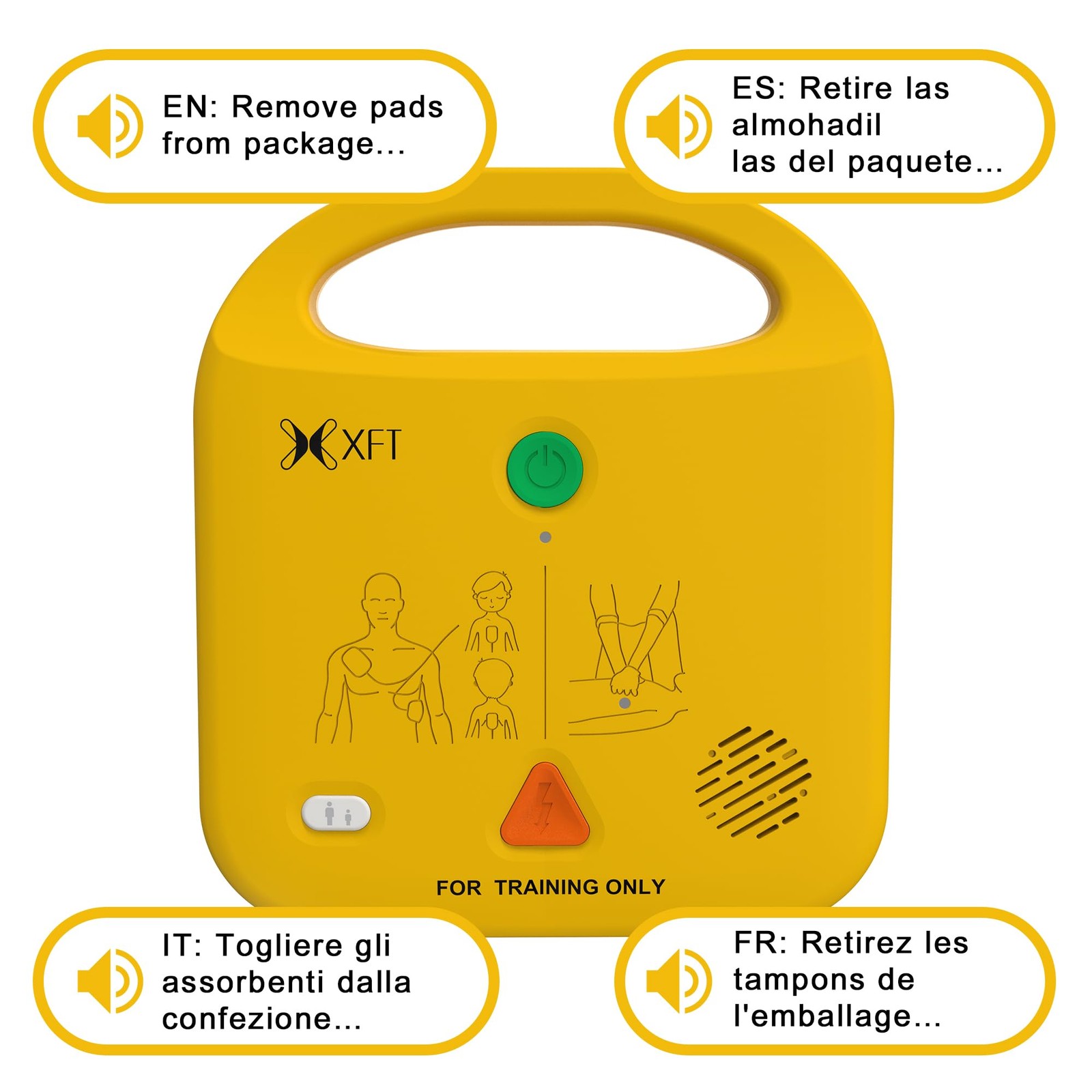 AED Trainer, AED Trainer Device Only Use for First Aid Classes with 5 Trainin...