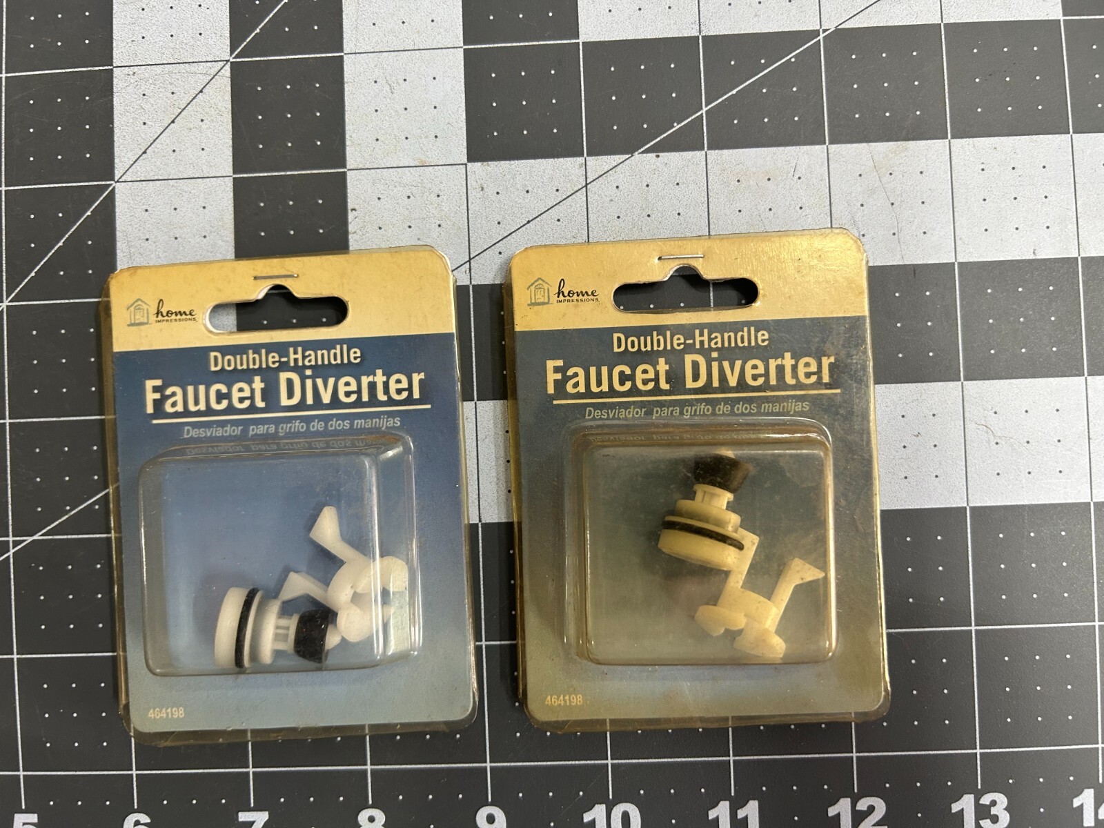 New 2-pack lot DO IT Home Impressions 464198 Double Handle Faucet Diverter