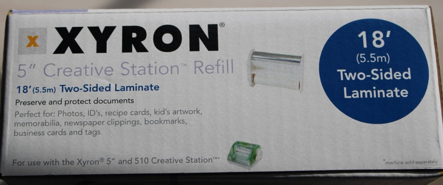 XYRON 5" Creative Station Laminator Label Magnet Maker Plus 18' Refill Cartridge