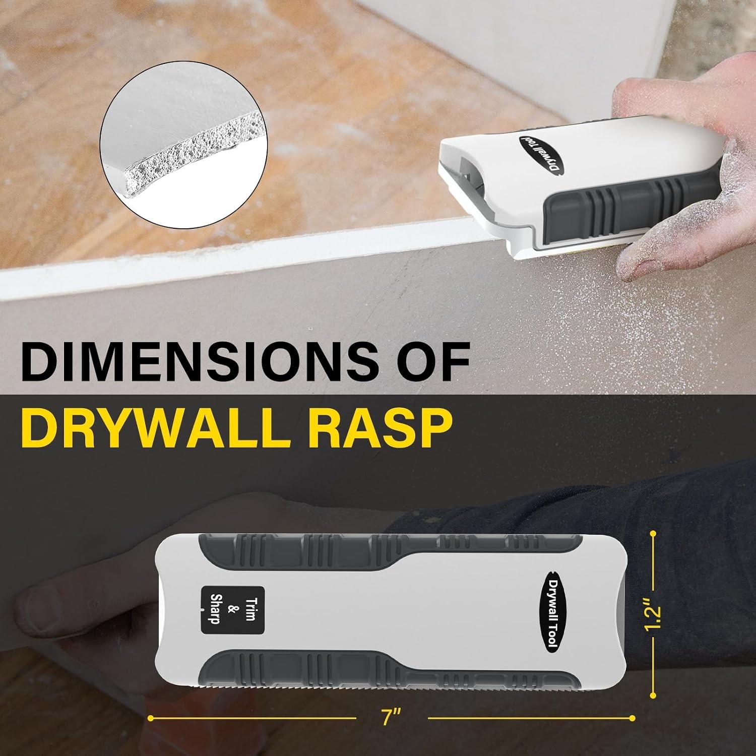 Compact Drywall Rasp Tool with Bi-Directional Teeth - Perfect for Home Projects
