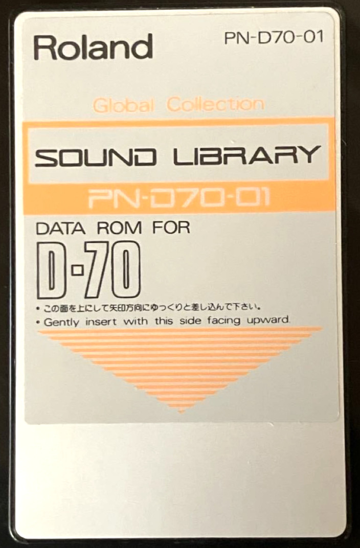Roland PN-D70-01 Data ROM Sound Library Card for D-70 Synthesizer Tested Working