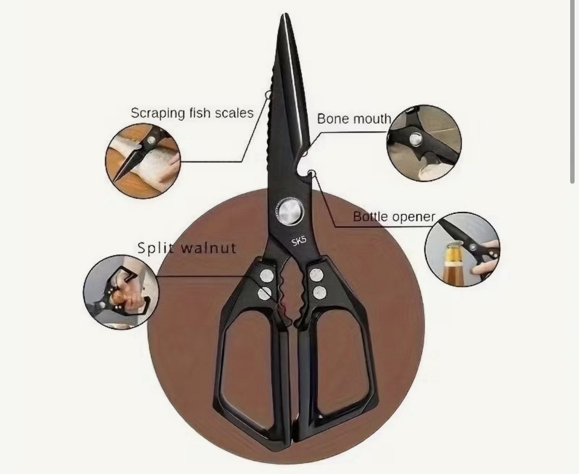 Stainless Steel Kitchen Shears Heavy Duty Multipurpose Scissors – Large Handle