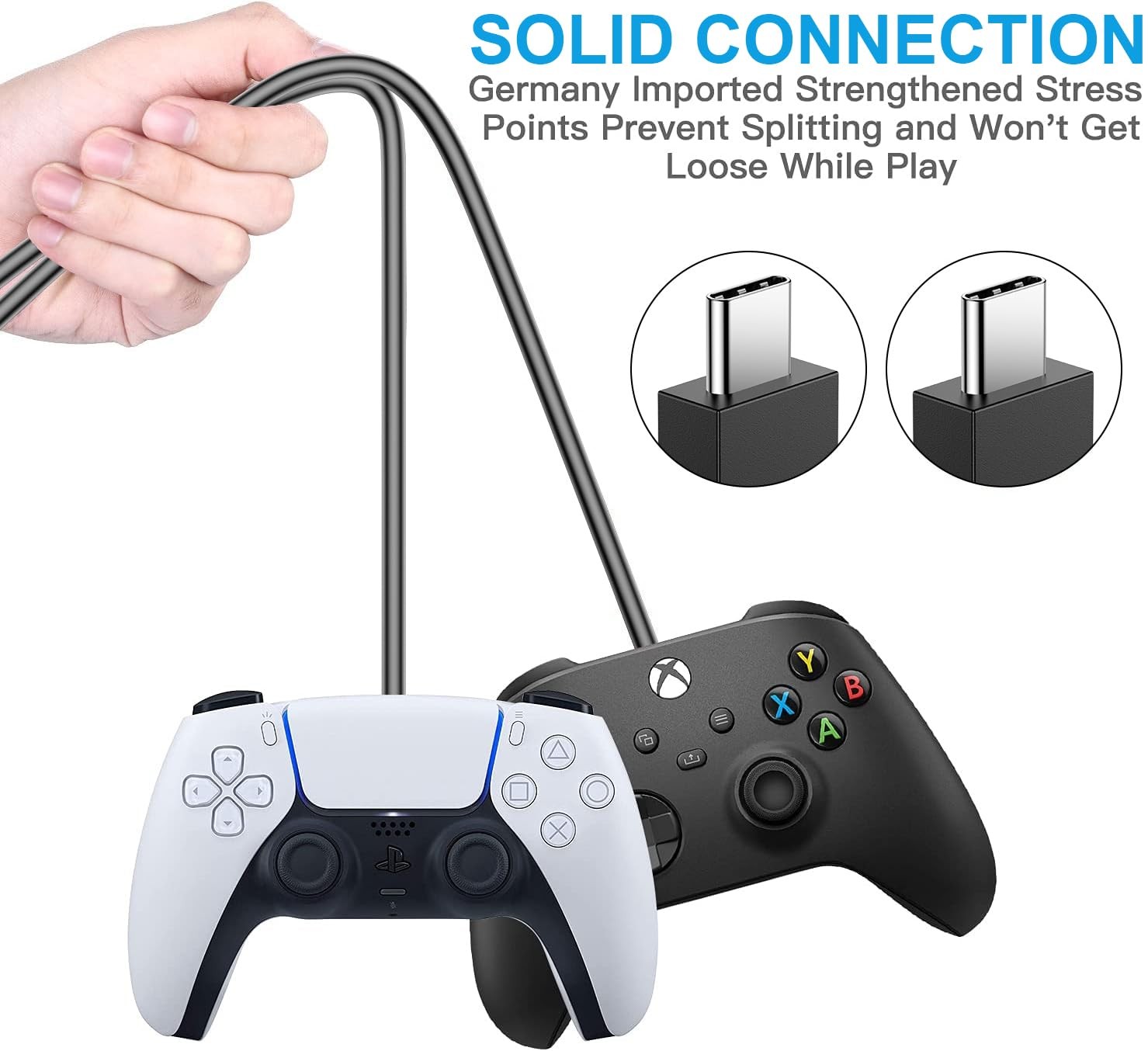 PS5 Controller 3A Fast Charging Cable OEM Original USB C 2 Pack Charger