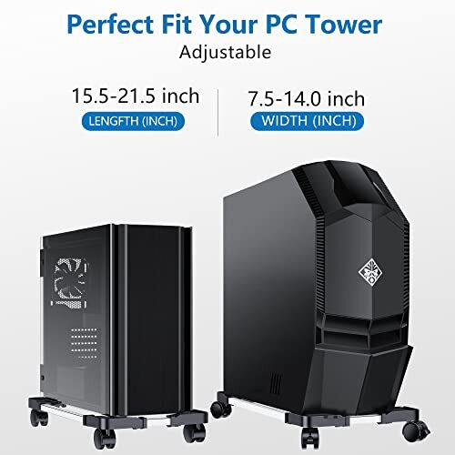 Computer Tower Stand - Adjustable PC Stand for Most Desktop Towers - Elevate