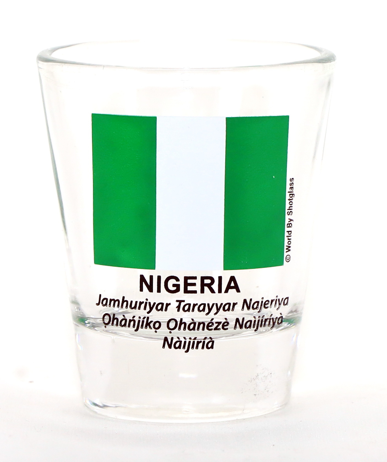 NIGERIA FLAG SHOT GLASS SHOTGLASS